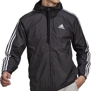 JACKET ADIDAS PERFORMANCE ESSENTIALS WINDBREAKER 3 STRIPES - BLACK - MEN´S